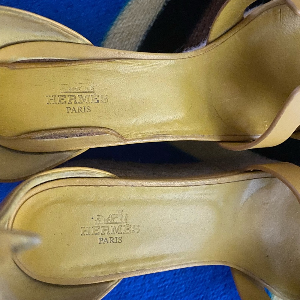 HERMES ELDA ESPADILLES WEGDES SHOES - Picture 7 of 13